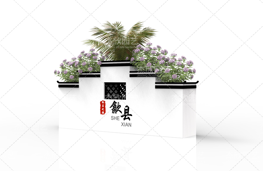 新中式仿徽鋁合金定制花箱