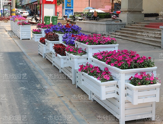 商業(yè)街人行道花箱口袋花箱九江案例